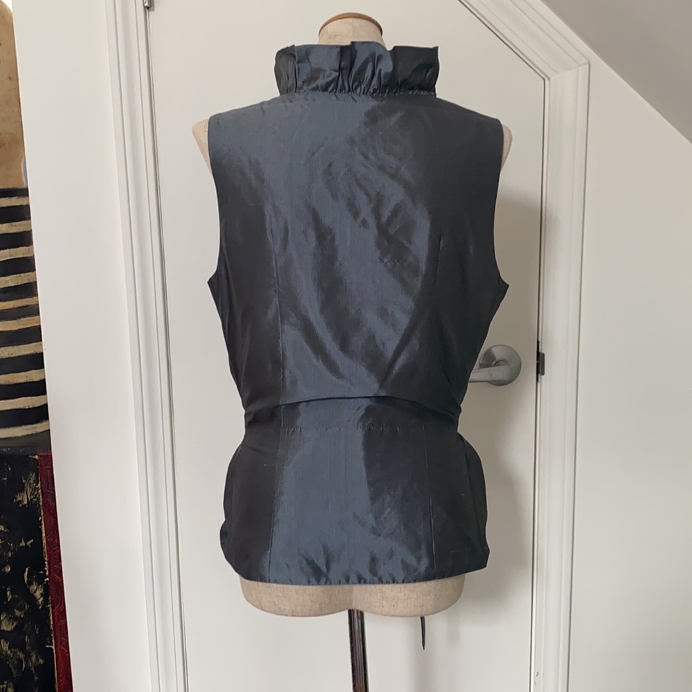 NWT!! Elizabeth Gillett Silk Taffeta Wrap Top - Picture 5 of 8